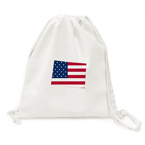 Sac cordon en toile drapeau Colorado Amérique pour vos voyages légers