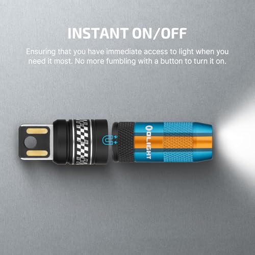Image of OLIGHT IMINI 2 EDC Rechargeable Keychain Flashlight, 50 Lumens Mini LED Keyring Lights with Built-in Battery Ideal for Everyday Carry and Emergencies (Sapphire)
