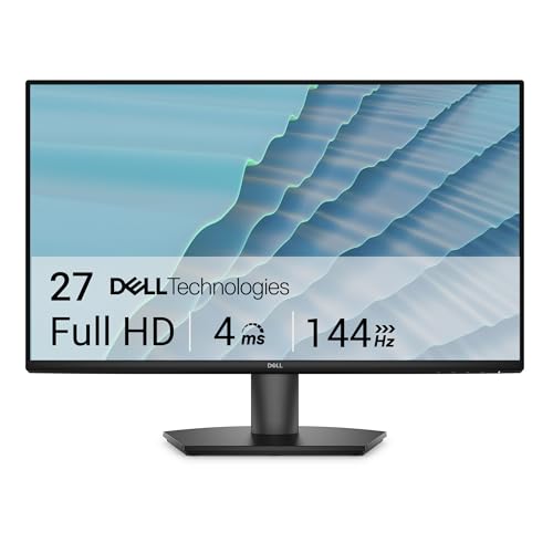Dell 27 Monitor - SE2726H, Full HD (1920x1080), 144Hz, IPS, 1ms MPRT, AMD FreeSync, VESA (100x100mm), 2 HDMI, 3 Year Warranty, Black