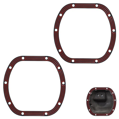 Image of PEUTIER 2pcs Differential Cover Gasket for Dana 30, Metal Black Replacement Cover Gasket for Dana 30 Differential, 06027-28