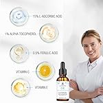 Vitamin C Face Serum Vitamin CE Serum with Ferulic Acid for Women Vitamin E and Ferulic Serum Skin Care - Vitamin C Serum for Face - Dark Spot Corrector, Anti Aging Face Care 1 Oz - Image 2