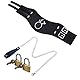 SXOVO Fetisch Halsband Einstellbar SM Bondage Halsbänder, abschließbar Halskorsett mit O-Ring und Kette