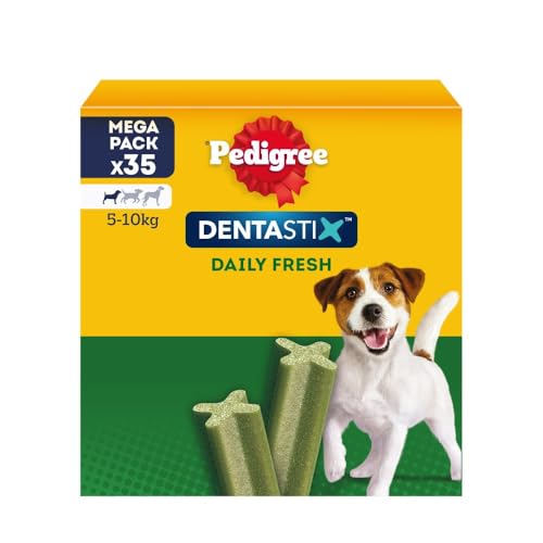 Pedigree Dentastix Fresh 140 Snack per la Igiene Orale (Cane Piccolo 5-10 kg) 550 g 35 Pezzi - 4 Confezioni da 35 (140 totali)