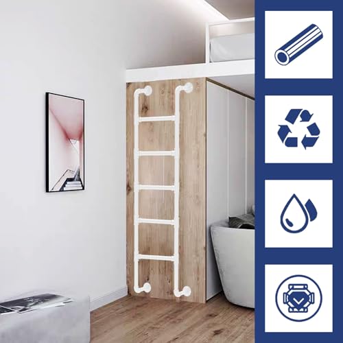 Escalera de emergencia de pared para evacuación en ventanas y acceso cómodo al ático 8