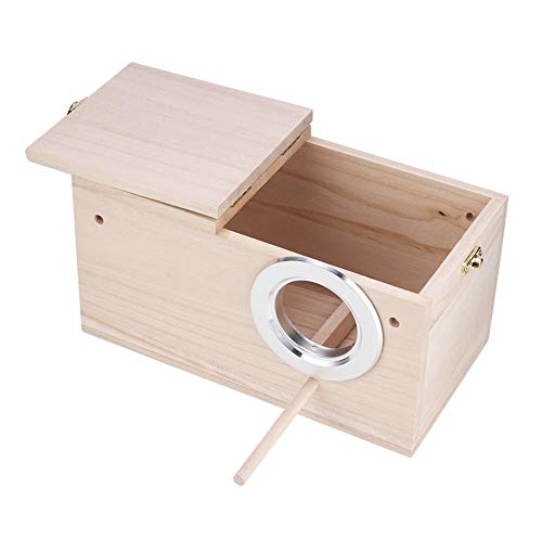 Jadeshay Kweekbox, hoogwaardig hout, huisdier, vogel, nest, huis, kweekbox, kooiaccessoire voor papegaai (L) - Afbeelding 8