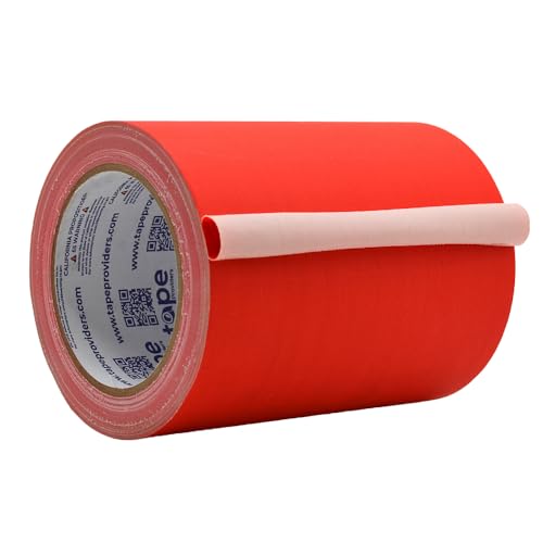 Image of WOD GTC12 Gaffer Tape, Red Low Gloss Finish Film, 6 inch x 60 ft. (Pack of 8) Residue Free, Non Reflective Cloth Fabric, Secure Cords, Water Resistant, Photography, Filming Backdrop