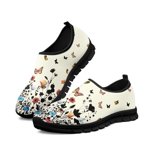 Image of Womens Slip On Walking Shoes Non Slip Loafer Breathable Holiday Travel Shoe Lightweight Casual Low Top Sneakers SizeUS 5.5-11.5