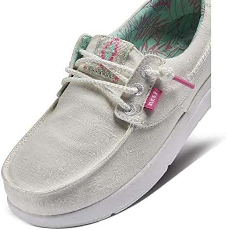 Reef Women's Cushion Coast Boat Shoe, White, 8.5 | Image 4
