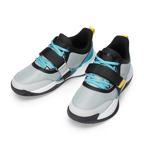 Dream Pairs Kids Basketball Shoes Boys Girls Low-Top Sneakers Durable Sports Shoes Lace-Up Breathable Outdoor School Trainers For Little Kids Big Kids Youth,Size 12 Little Kid,Grey/Blue Low Top,Sdbs2401K thumb #4