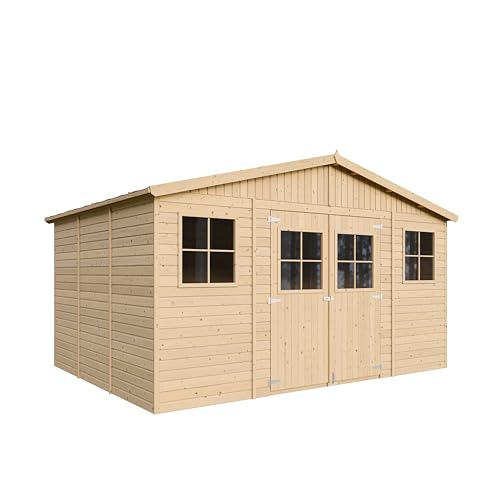 TIMBELA Cobertizo de Madera para jardín