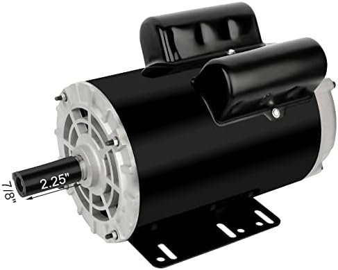 Miniatura 3 de Motor eléctrico monofásico del motor del compresor de aire 5HP 3450RPM 208V-230V 78 "diámetro del eje, marco CCW 56HZ, 2Pole