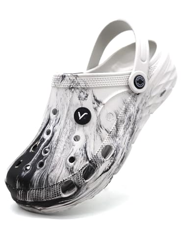 Image of SVAAR Men's Marble Effect Classic Clogs || Sandals with Adjustable Back Strap for Men