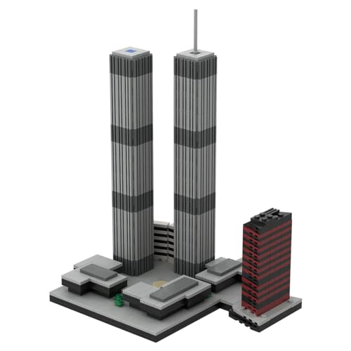FunXylophy World Trade Center Building Blocks, Collectible Architecture-Themed Model to Build and Display, 1/2000 World Famous Architectural, Great Gift for Building Fans (982PCS)