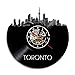 LWXJK Toronto pejzaż miejski panorama sztuka dekoracyjny zegar ścienny nowoczesny design kanada panorama miasta płyta winylowa 3D wiszący cichy zegarek dekoracja