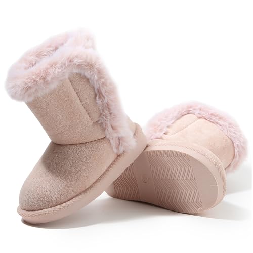 Image of Femizee Girls Boys Warm Winter Boots Kids Outdoor Snow Boots(Toddler /Little Kid)