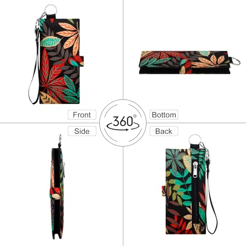 XEYOU Women's Wallet RFID Blocking Credit Card Holder Wallet Large Capacity Wristlet Canvas Wallets Purse3