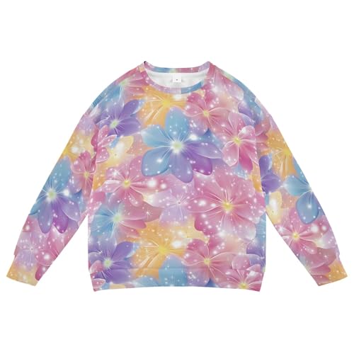 Wudan Beautiful Flowers Little Girls Sweatshirts Hoodies Long Sleeve Outerwear for Kids