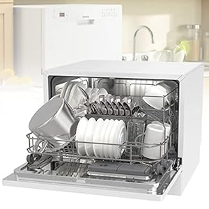 Tafelvaatwasser, Mobiele Vaatwasser, Draagbare Vaatwasser, Met 6 Wasprogramma’s, 360 ° Bovenste En Onderste Sproeiarmen…