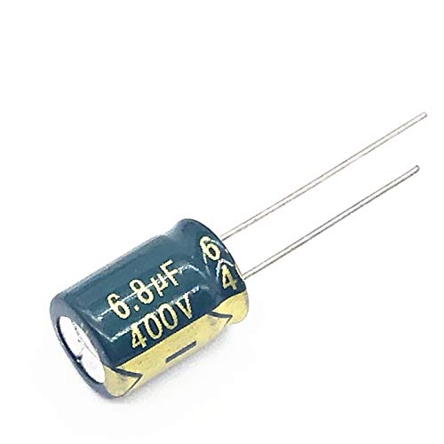 Temhyu Shuxiang-Kondensatoren 30 STÜCKE, 400V, 6.8UF, Hochfrequenz, geringe Impedanz, Aluminium-Elektrolytkondensator, Größe 10x13mm, Toleranz 20% Hochwertige Kondensatoren Cover