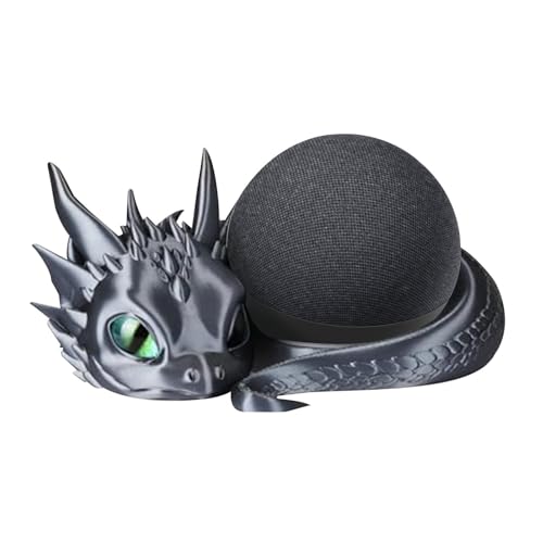 第4/5世代用Echos Dots用ドラゴン型スタンド、 プリントアクセサリードラゴンデスクトップスピーカースタンド、絶妙なベビードラゴンフィギュアスマートスピーカーベースホルダー、Echos Dotsアクセサリー用