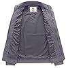 WenVen Men's Casual Cotton Jacket Outdoor Lightweight Leisure Jacket Classic Full-Zip Jacket Military Jacket Light Grey L #2