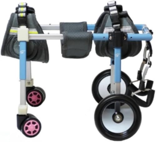 GEBYUI 受傷ペット移動補助犬用全支えタイプ車椅子 〜2/4 輪切替可能・アルミ合金製・調節式 小型/中型/大型犬全対応〜