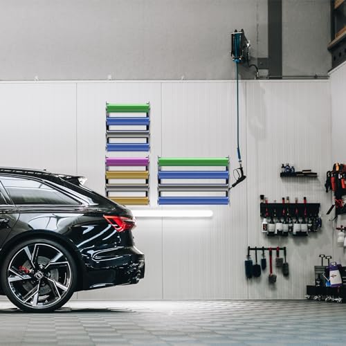 FOSHIO Vinyl Rollen Halter Lackschutzfolien Metall Halter, Autofolie Halter, Lackschutzfolien Display Rack Lackschutzfolien Rollenhalter Unterstützung Regale (Nicht Eisenstange inbegriffen)