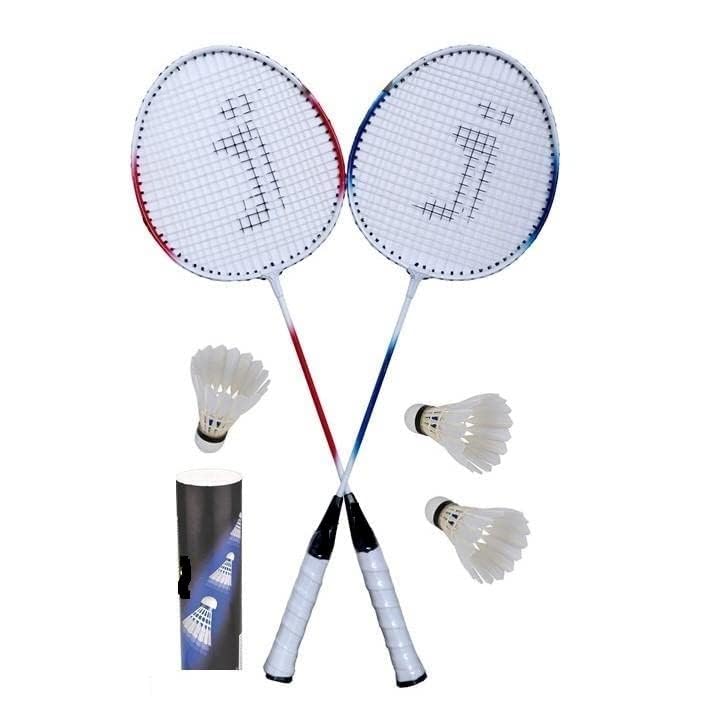 Addiction Badminton/Racket of Whiter Color 2 pcs Set with 3 Shuttle (Combo Pack)-image-4