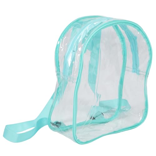 CIYODO Clear PVC Doll Storage Bag Small Transparent Backpack Organizer for Cotton Dolls Plush Travel Dustproof Carrying Case for Collectibles Lightweight Design