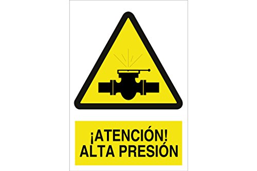 Plimpo Señal Poliestireno 420X297Mm. ¡Atención! Alta Presión En Oferta Cofan A53Pl420297 Señal Poliestireno, 420 X 297 Mm