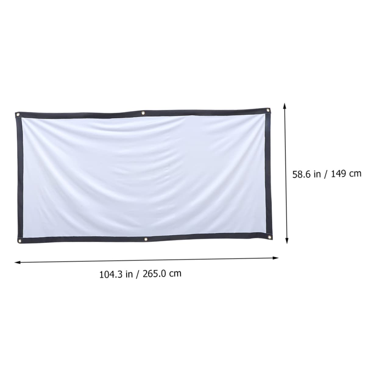 HOLIDYOYO 1Set Foldable Projector Screen Durable for Indoor Outdoor Use Easy Installation with Hooks for Movies Presentations and Gaming