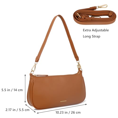 Image of Barabum Retro Classic Clutch Shoulder Tote HandBag with Zipper Closure Purse for Women