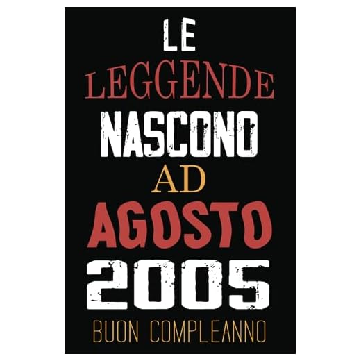 Le Leggende Nascono Ad Agosto 2005: Idea regalo originale e divertente di 18 anni per per ragazze e ragazzi. Taccuino a righe