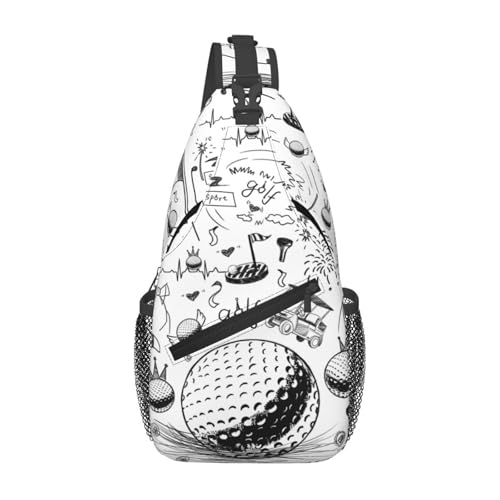Golf Sling Bag Golf Balls Crossbody Backpack Sport Gym Chest Bags Hiking Travel Casual Daypack For Women Men Adults Gifts