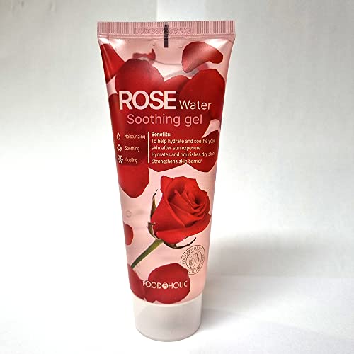 [FOOD A HOLIC] ���[�Y�E�H�[�^�[�X�[�W���O�W�F��100ml/ ROSE Water Soothing gel 100ml/�ێ��E�X�[�W���O�E�N�[�����O/Moisturizing,Soothing,Cooling/�؍����ϕi/Korean Co