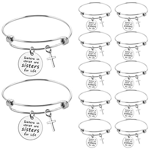12Pcs Dabihu Christian Sister Bracelet Cover