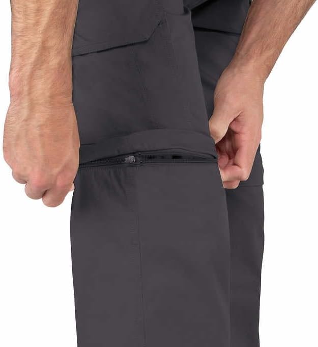 Hiking Pants for Men - Convertible Pants Men - Leightweight Cargo Pants Charcoal Gray