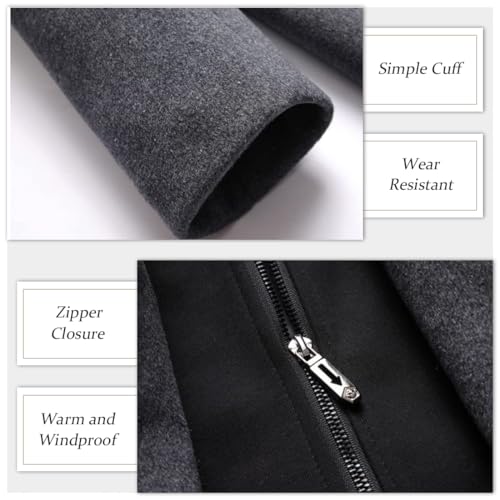 Image of APTRO Men's Wool Trench Coat Hoodie Winter Top Coat