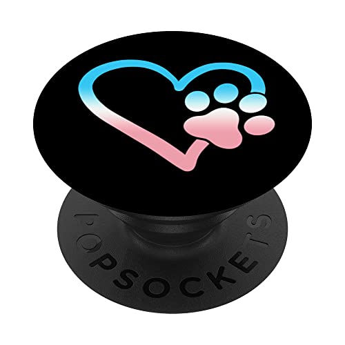 Transgender Pride Dezente Hundepfoten-Herz Cute Trans LGBTQ LGBT PopSockets mit austauschbarem PopGrip Transgender Pride Dezente Hundepfoten-Herz Cute Trans LGBTQ LGBT PopSockets mit austauschbarem PopGrip