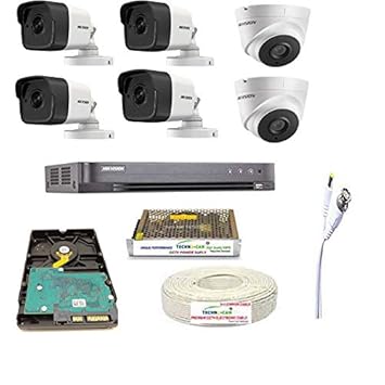 HIKVISION Wired FHD 5MP Security Camera Kit, White
