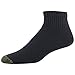 GOLDTOE Men's 656P Cotton Ankle Athletic Socks, Multipairs, Black (12-Pairs), X-Large