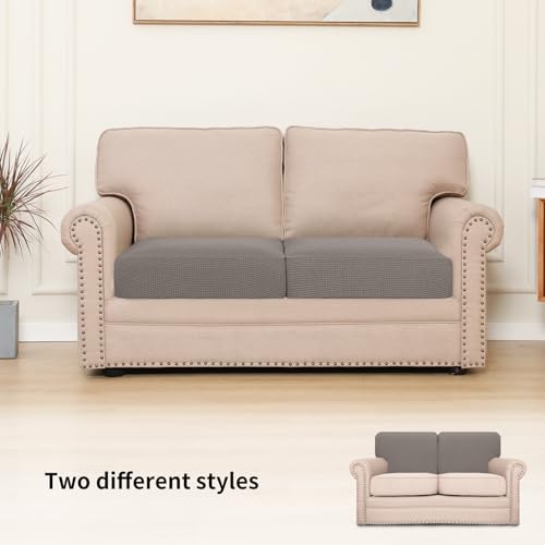Image of Easy-Going Stretch 2 Pieces Couch Cushion Cover for Sofa Seat