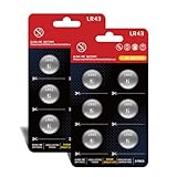 JUNINXIU AG12 Battery L1142 Battery LR43 Battery SR43 D386 D301 186 SR43 1.5v Premium Alkaline Button Batteries 【5-Years Shelf Life】(12 Count)
