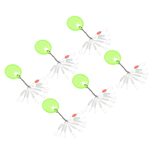 PATIKIL 0.29x0.08 Fishing Rubber Bobber Beads Stoppers, 270 Pieces 9 in 1 Float Sinker Stops Cylinder Shape L Size for Fishing Line, Transparent