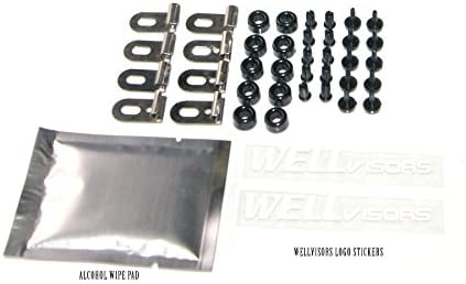 WellVisors Window Visors Wind Deflectors Compatible with Toyota 2002-2006 Camry Sedan Premium Series Rain Guards 3-847TY008