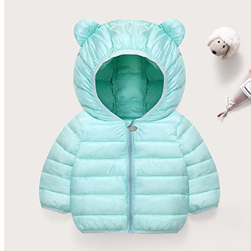 Boys Fall Hooded Jacket Girls Winter Warm Solid Coats Outerwear Bear Ears Hooded Padded Outwear Boys Bubble3
