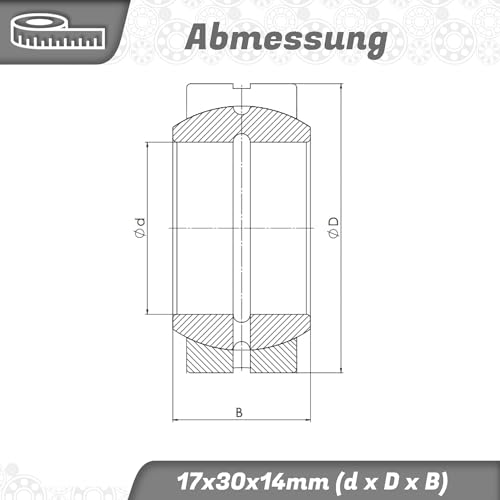 Parts and Parts Gelenklager GE17 ES 2RS 17x30x14mm DIN ISO 12240-1
