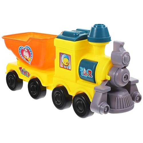 TOYANDONA 1 Juego Tren de Playa de Juguete Molde de Arena de Juguete Juguetes de Arena para la Playa Arenas de Juguete Juguetes de Arena para pequeños el plastico Yellow