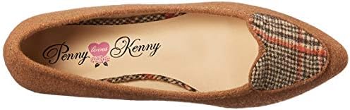 Penny Loves Kenny Women's Nookie Plaid Ballet Flat, Light Brown Fleece Textile, 8.5 Wide US | Image 4