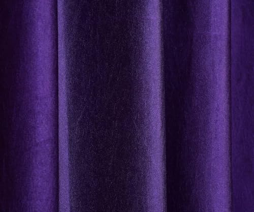 Image of Polyresin Solid Door Curtain, Door- 7 Ft, Purple, Pack of 2